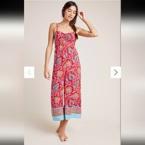 Anthropologie Marina Jumpsuit Paisley